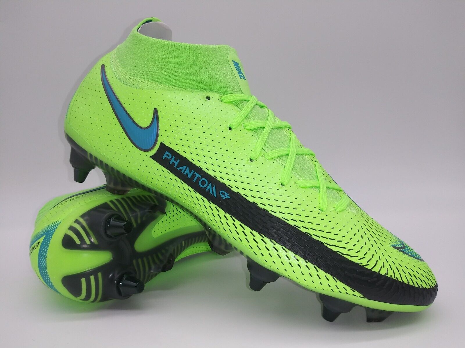 2021 Nike Mercurial Superfly VIII Elite SG PRO Anti Clog blue, green and  black football shoes