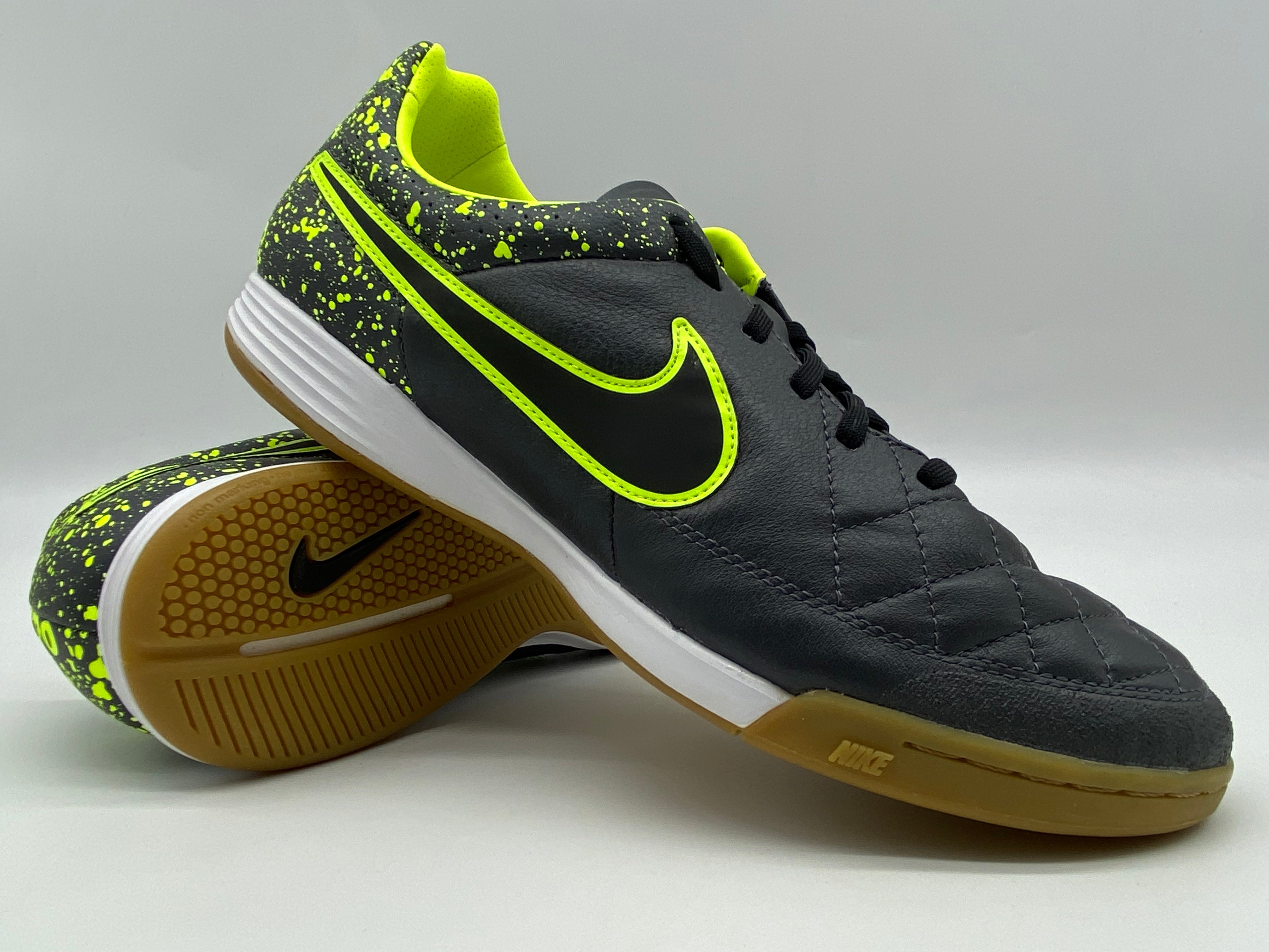 Nike Tiempo Legacy IC Black Yellow Villegas Footwear