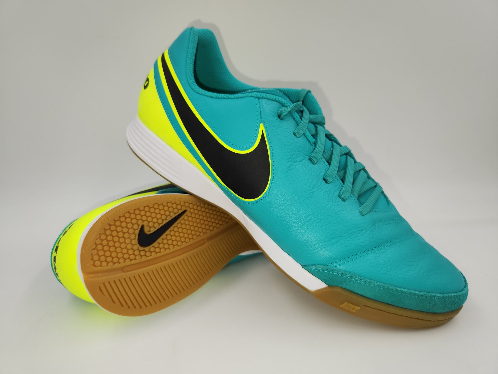 Nike Tiempo Genio Leather IC Green Yellow Villegas Footwear