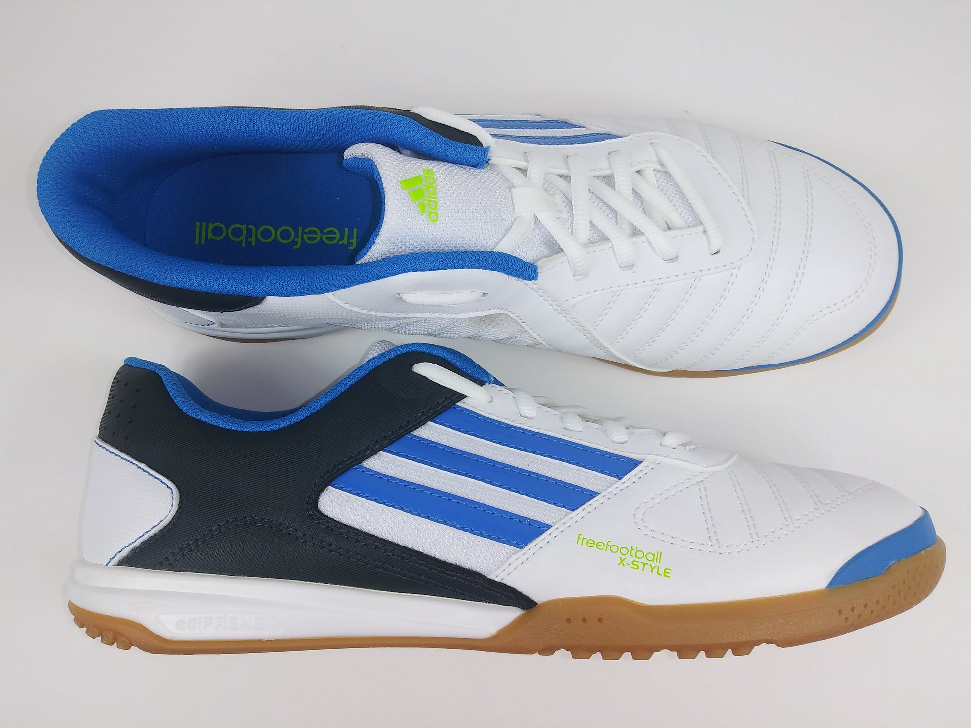Adidas FreeFootball Indoor Shoes White Blue – Villegas Footwear