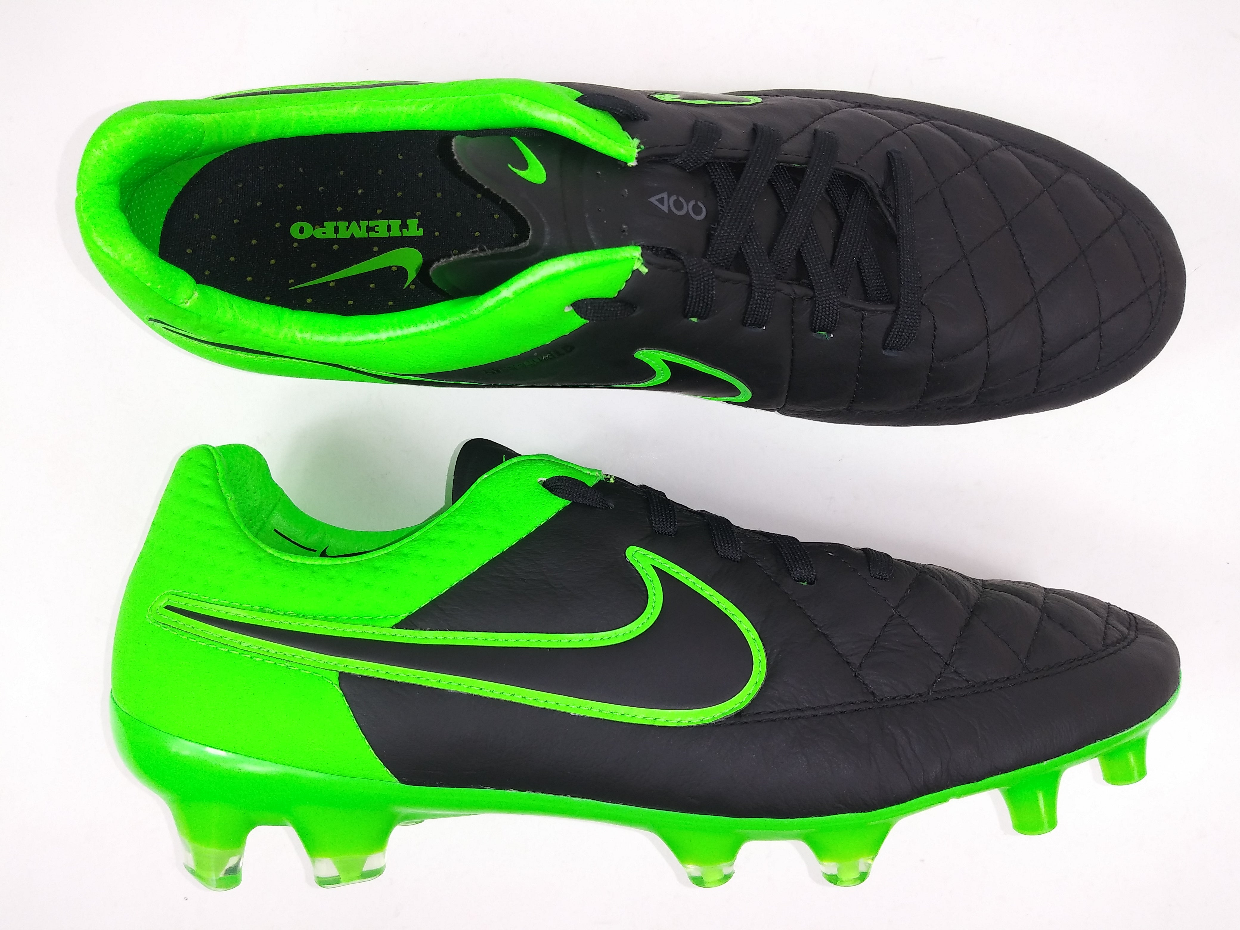 Nike tiempo green and black online