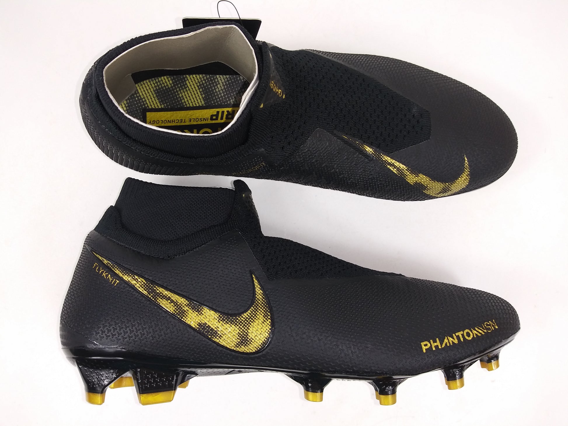 Silicio Sombra Térmico Nike Phantom VSN Elite DF FG Black Gold – Villegas Footwear