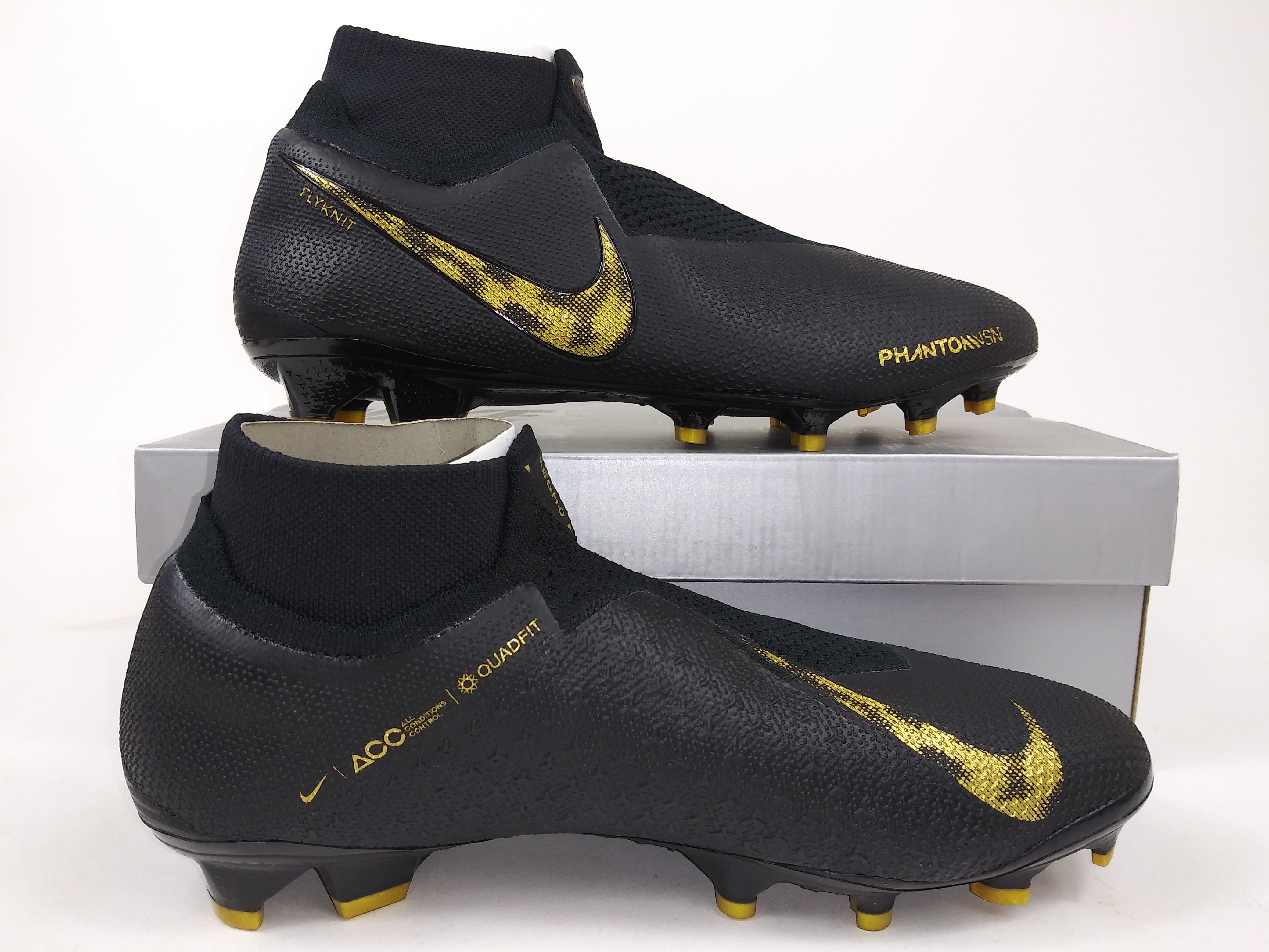 Nike phantom vision hot sale black and gold