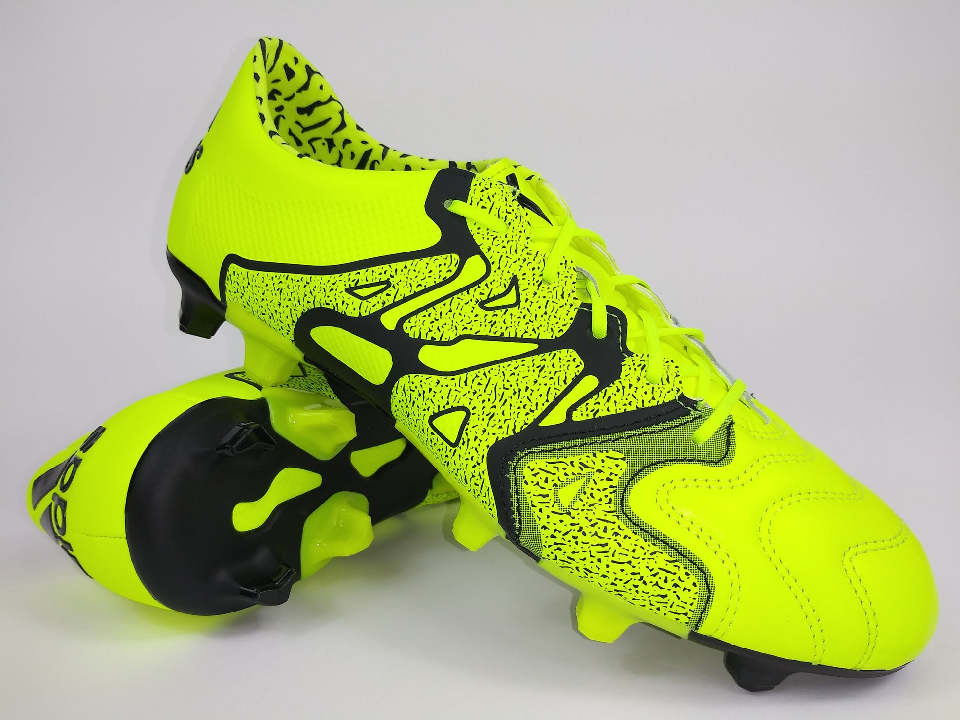 Adidas 15.1 FG/AG Leather Yellow Black – Villegas Footwear