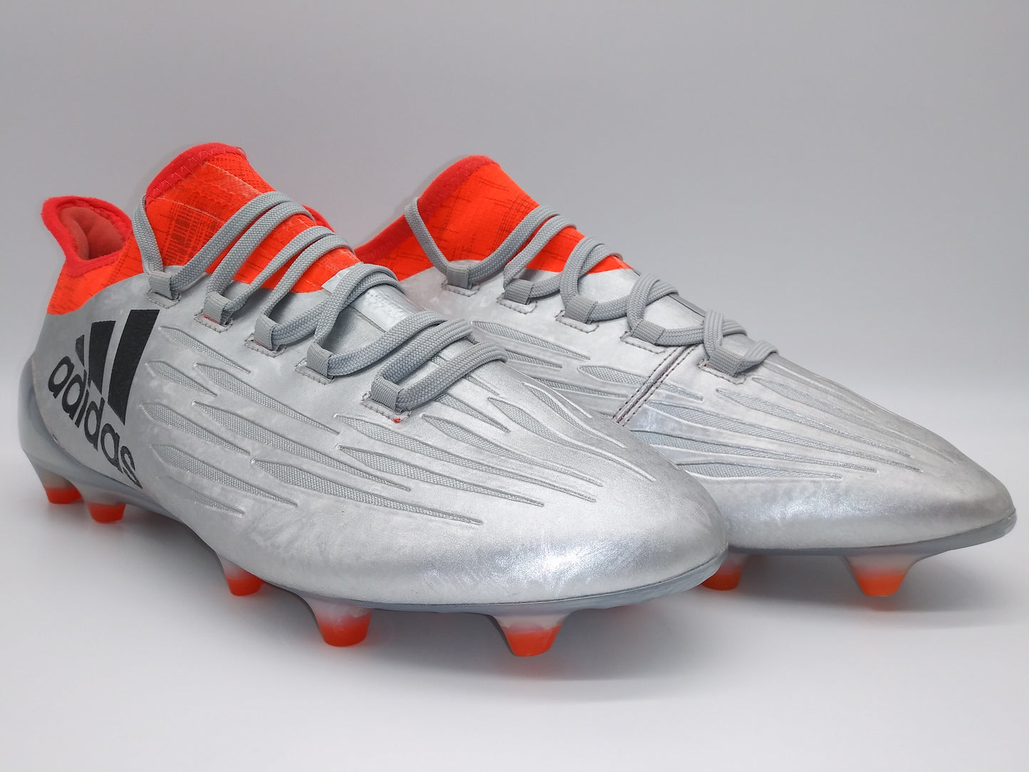 Adidas X 16.1 FG Cleats Silver and Orange Soccer Cleats