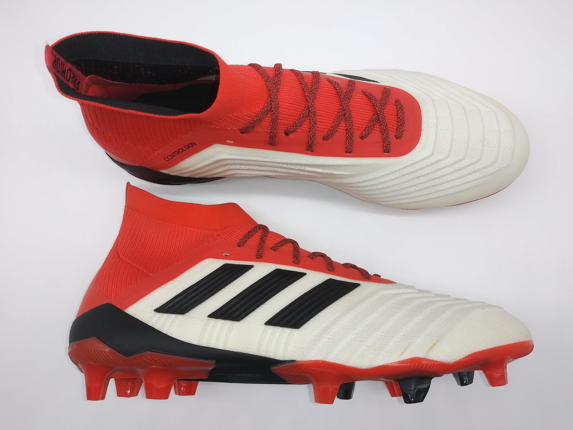Preek Mevrouw details Adidas Predator 18.1 FG White Red – Villegas Footwear