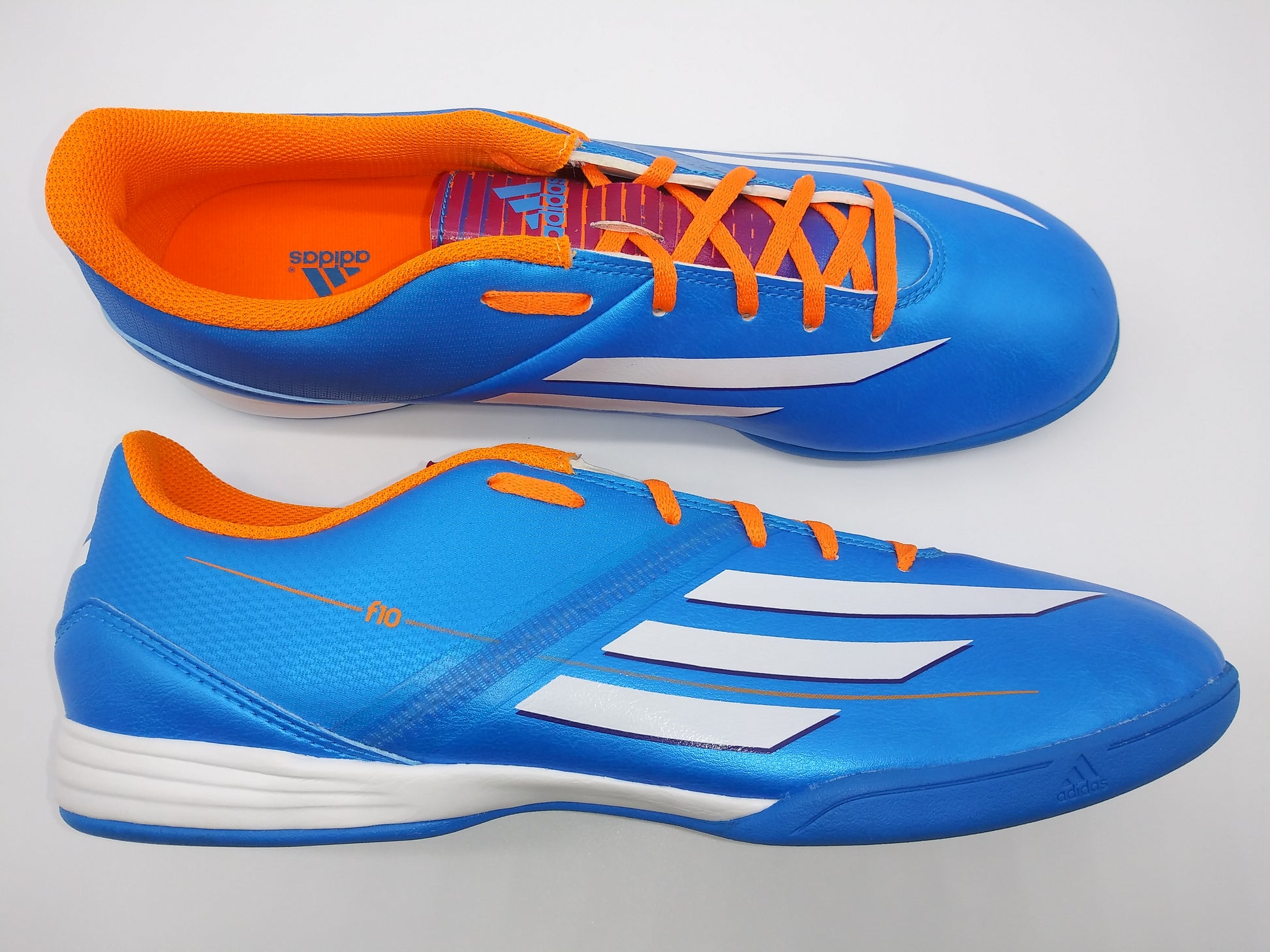 hældning Drejning bue Adidas F10 IN Blue Orange White – Villegas Footwear