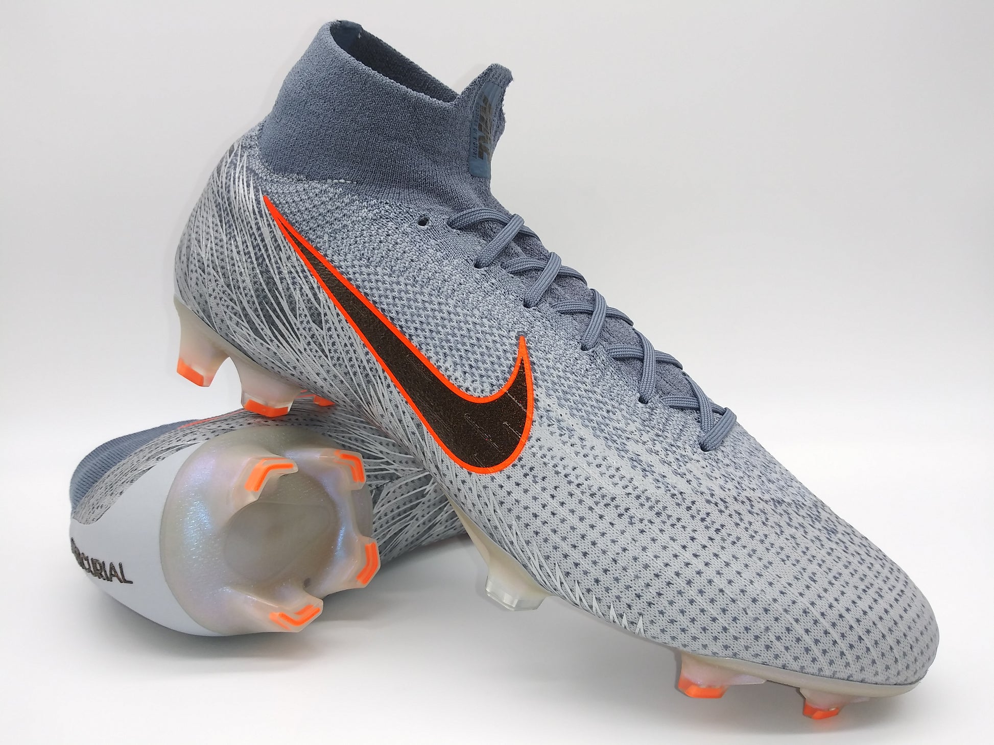 Nike soccer cleats grey and orange Clearance