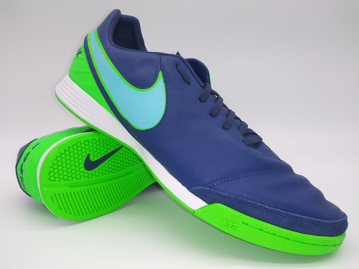 colateral Político Alta exposición Nike TiempoX Mystic V IC Blue Green – Villegas Footwear