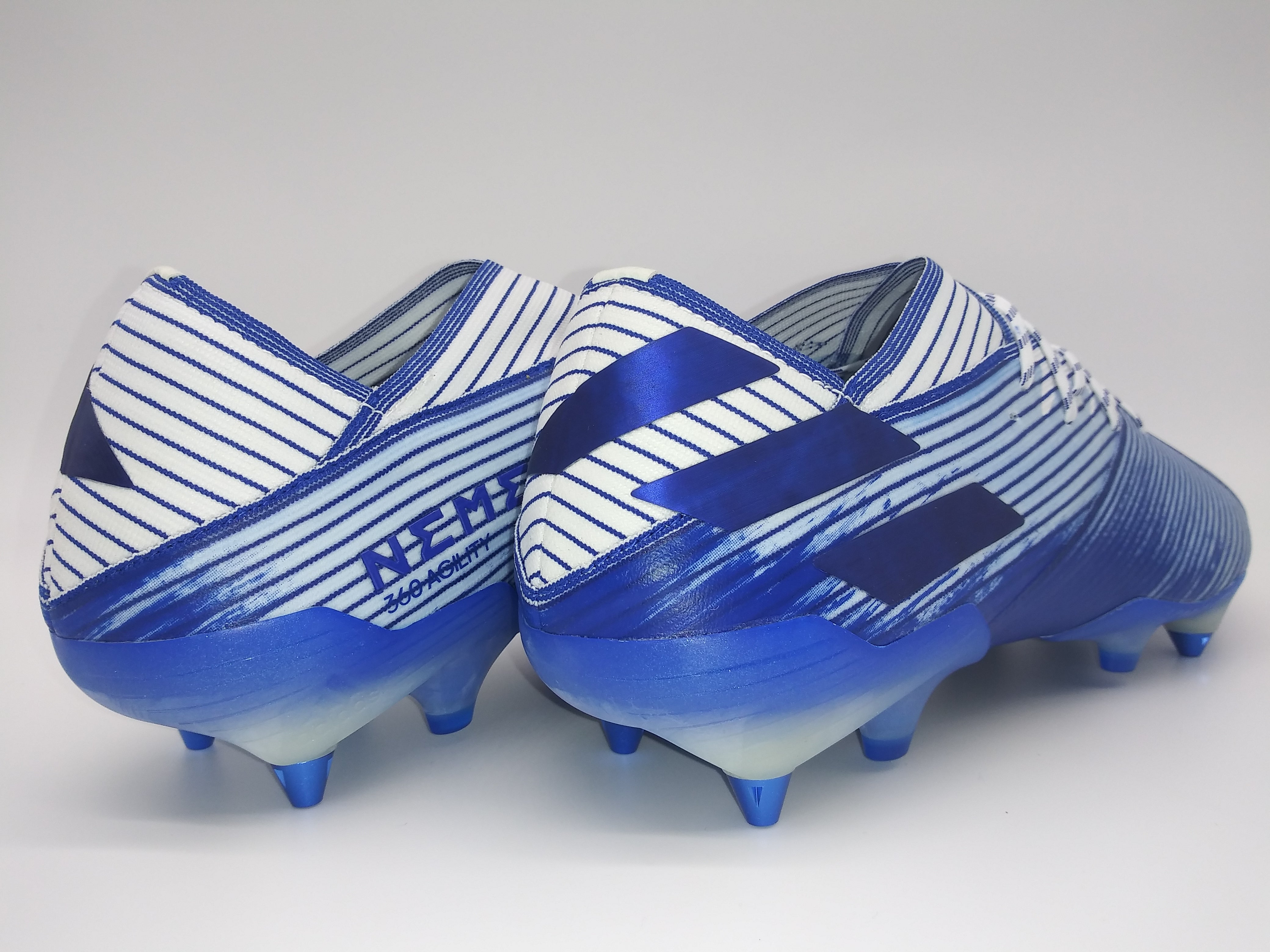 Size 12 - Adidas Mens Rare Nemeziz 19.1 FG EG7324 Blue White newest Soccer Cleats