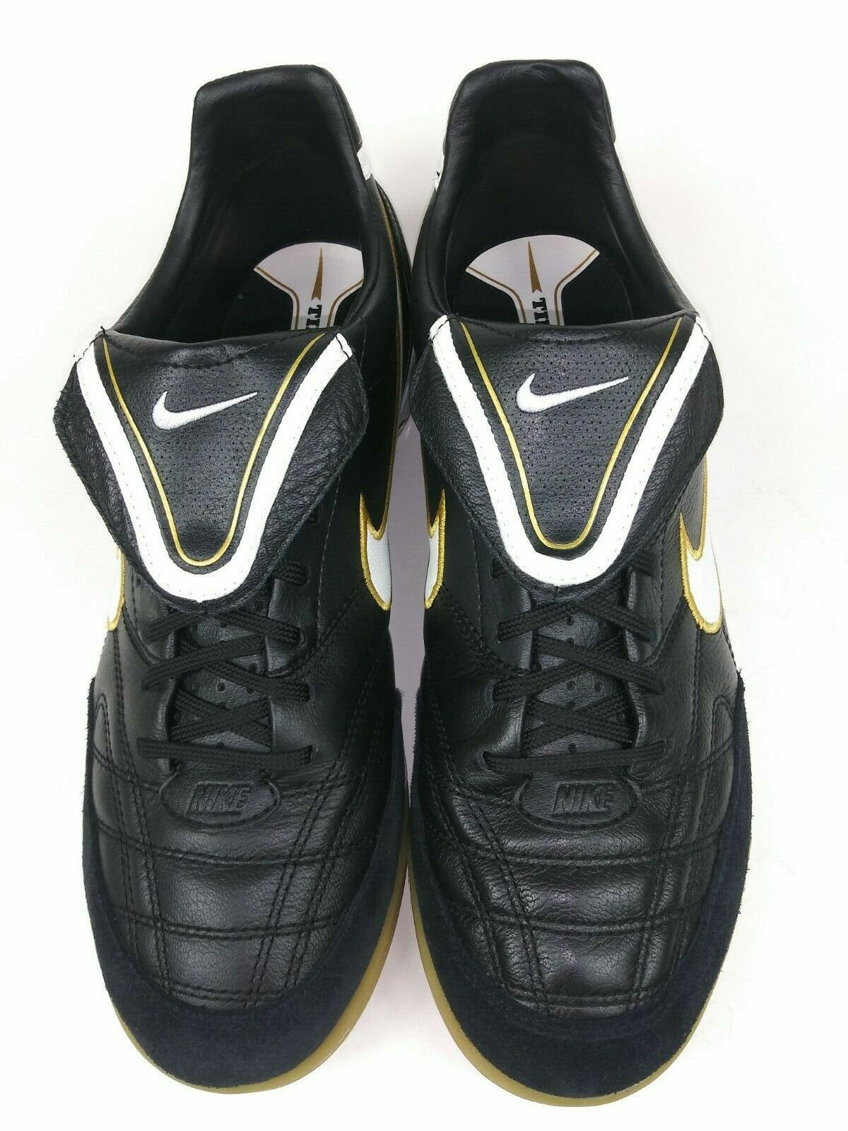 Nike tiempo indoor clearance black