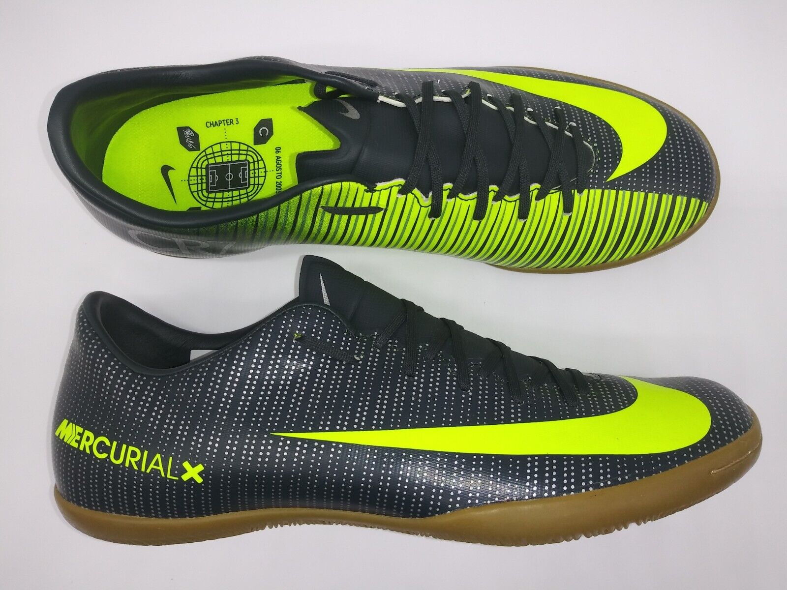 MercurialX Victory CR7 IC Grey Yellow – Villegas Footwear