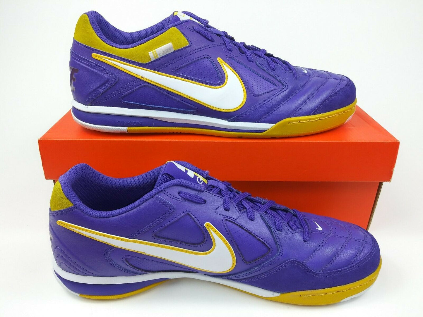 Nike Nike5 Gato LTR Indoor Shoes Purple Yellow