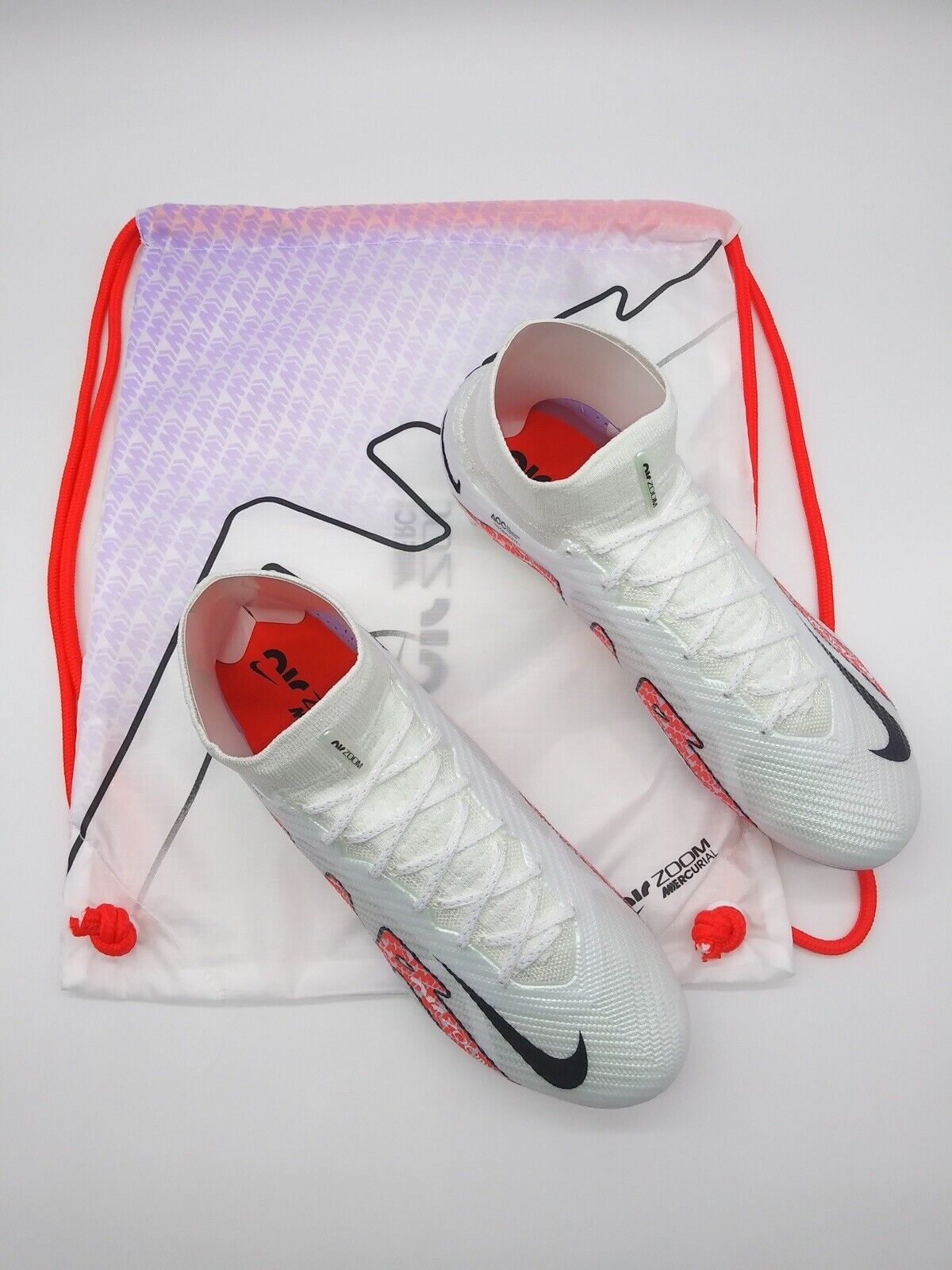 Nike Zoom Superfly 9 Elite FG White Orange